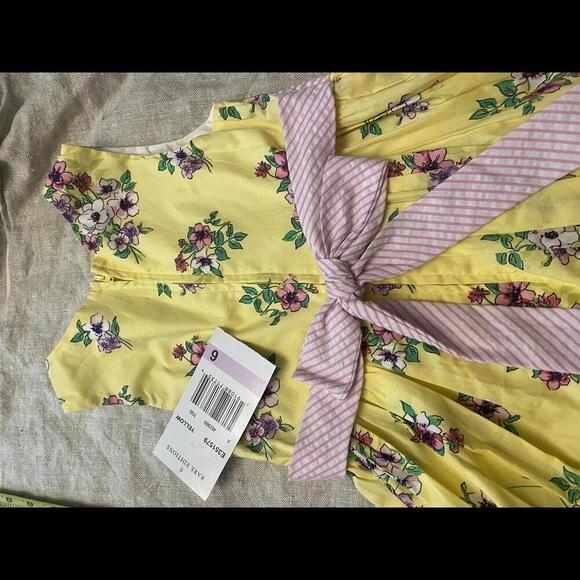 Rare Editions Yellow Floral Dress - Size 6 NWT - Picture 2 of 9